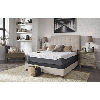 Pacchetto materasso king size Signature Design by Ashley Chime Elite da 12 pollici, bianco/grigio, 2 pezzi
