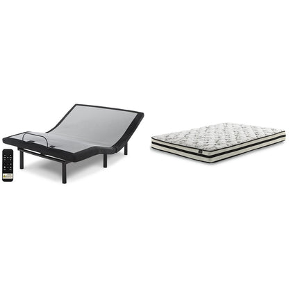 Pacchetto materasso Signature Design by Ashley Chime Innerspring da 8 pollici, nero/bianco, 2 pezzi