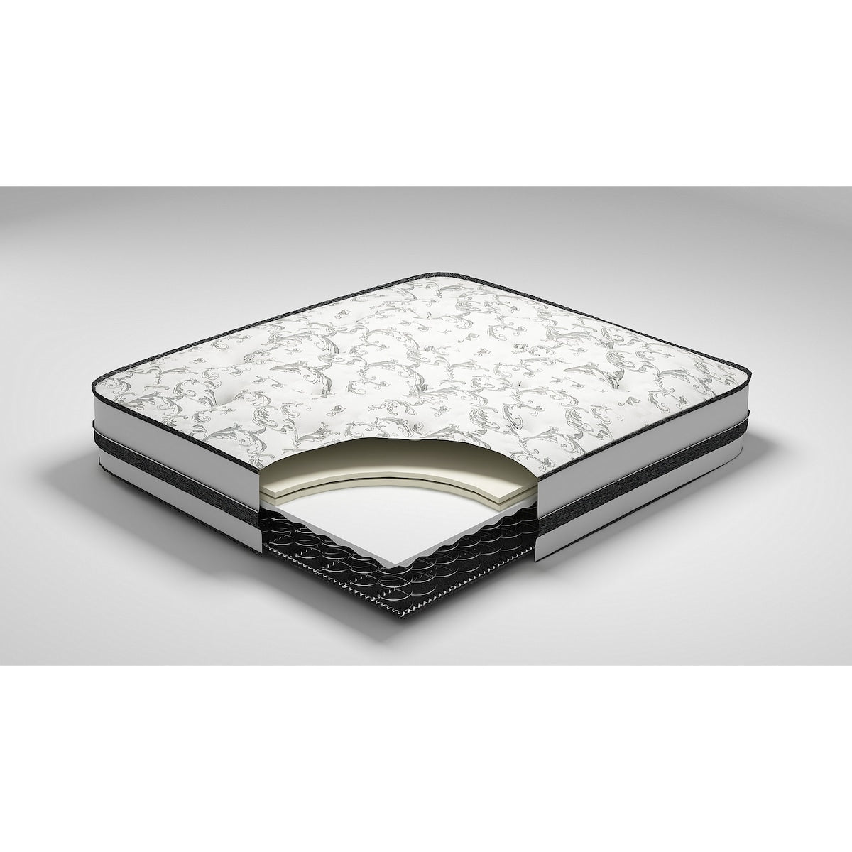 Pacchetto materasso Signature Design by Ashley Chime Innerspring da 8 pollici, nero/bianco, 2 pezzi