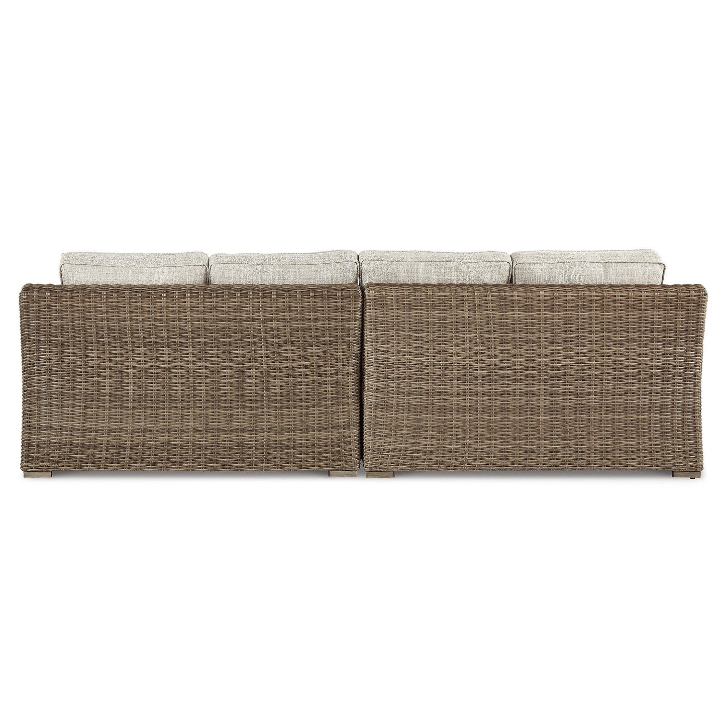 Pacchetto di sedute da esterno Signature Design by Ashley Beachcroft marrone/beige da 8 pezzi - 107 L x 37,75 P x 34,63 A