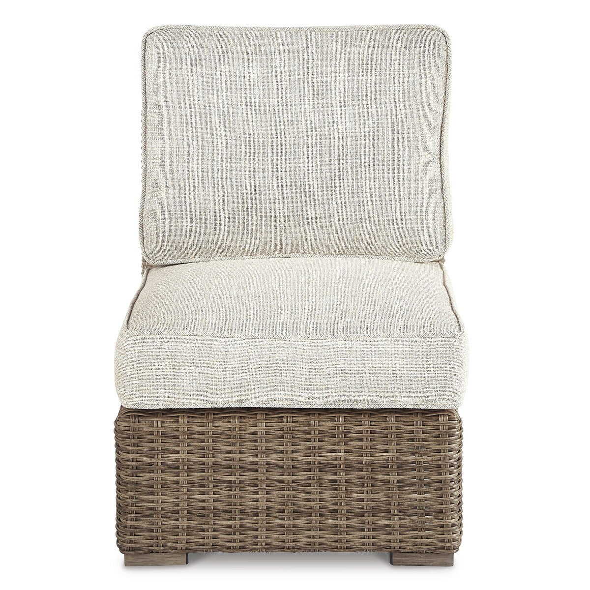 Divano da esterno, sedie a sdraio e braciere Signature Design by Ashley Beachcroft marrone/beige - 83L x 37P x 36A