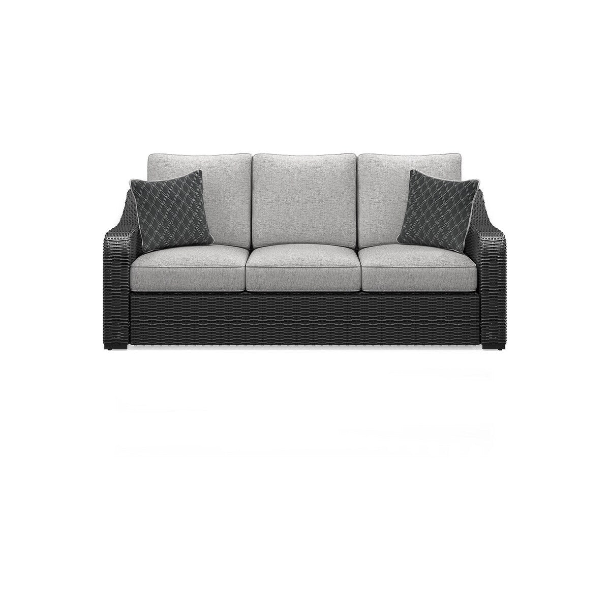 Divano da esterno Signature Design by Ashley Beachcroft e 2 sedie con tavolino da caffè