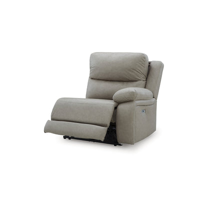 Divano componibile reclinabile elettrico Signature Design by Ashley Brannigan grigio, 3 pezzi - 112 L x 41 P x 42 A