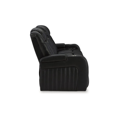 Divano reclinabile Signature Design by Ashley Caveman Den Midnight Power - 86 L x 42 P x 42 A