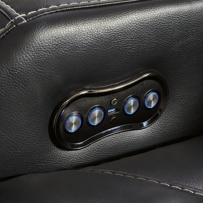 Divano reclinabile Signature Design by Ashley Caveman Den Midnight Power - 86 L x 42 P x 42 A