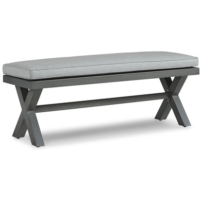 Pacchetto da pranzo per esterni Signature Design by Ashley Elite Park Gray da 6 pezzi - 80L x 42P x 29A