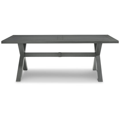 Pacchetto da pranzo per esterni Signature Design by Ashley Elite Park Gray da 7 pezzi - 80L x 42P x 29A