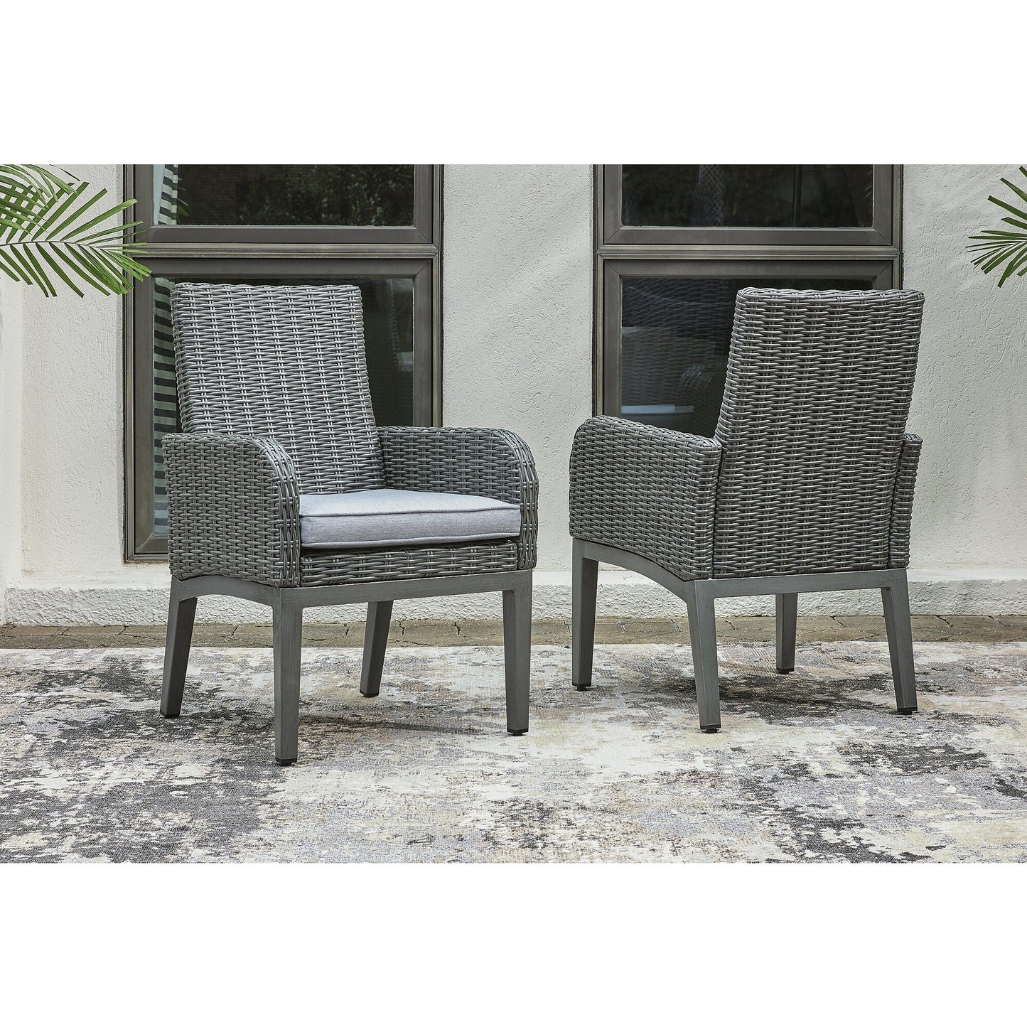 Pacchetto da pranzo per esterni Signature Design by Ashley Elite Park Gray da 7 pezzi - 80L x 42P x 29A