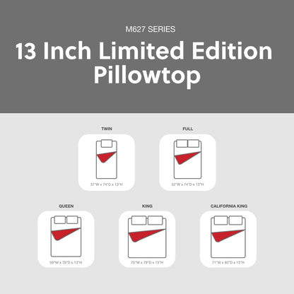 Materasso ibrido Pillow Top Signature Design by Ashley Limited Edition da 13 pollici - N/D