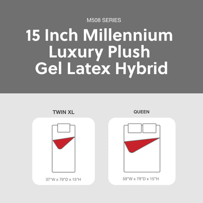 Materasso ibrido in lattice gel di lusso Signature Design by Ashley Millennium, bianco