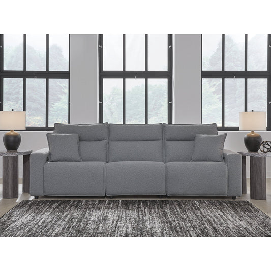 Divano componibile reclinabile elettrico Signature Design by Ashley Modmax Gray a 3 pezzi - 116 L x 41 P x 41 A
