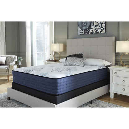 Pacchetto materasso Signature Design by Ashley Mt Dana Plush bianco/blu da 2 pezzi