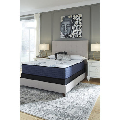 Pacchetto materasso Signature Design by Ashley Mt Dana Plush bianco/blu da 2 pezzi