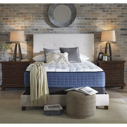 Pacchetto materasso Signature Design by Ashley Mt Dana Plush bianco/blu da 2 pezzi