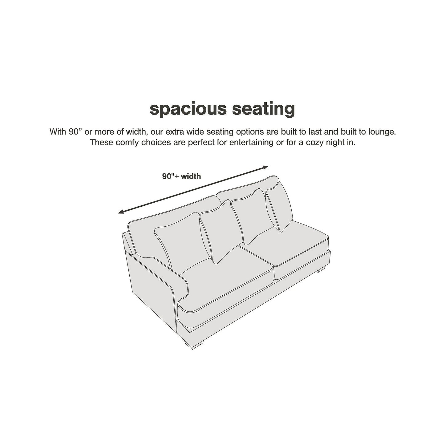 Divano in acciaio Signature Design by Ashley Olsberg - 91 L x 38 P x 38 A