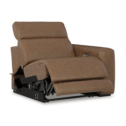Divano componibile reclinabile elettrico Signature Design by Ashley Rally-Up Brown a 3 pezzi - 116 L x 40 P x 34 A