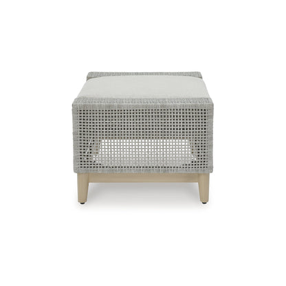 Pouf da esterno Signature Design by Ashley Seton Creek Gray con cuscino - 35,13 L x 24,5 P x 19 A