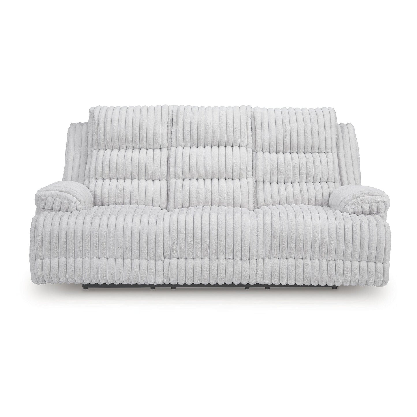 Divano reclinabile Signature Design by Ashley Technique White Power con tavolo a scomparsa - 90L x 42P x 46A