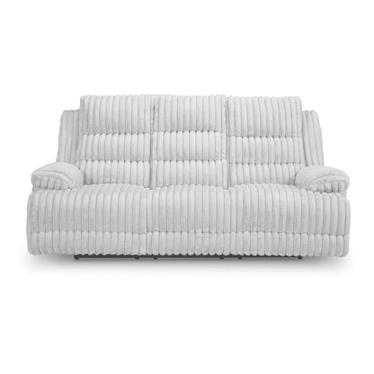 Divano reclinabile Signature Design by Ashley Technique White Power con tavolo a scomparsa - 90L x 42P x 46A