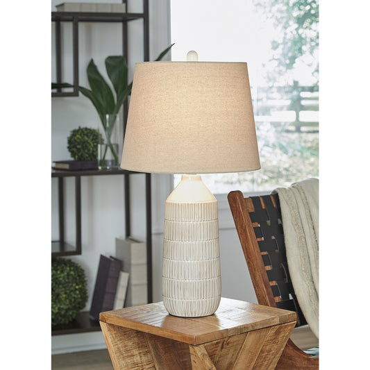 Lampada da tavolo Signature Design by Ashley Willport Off White (set da 2) - 14W x 14D x 27H