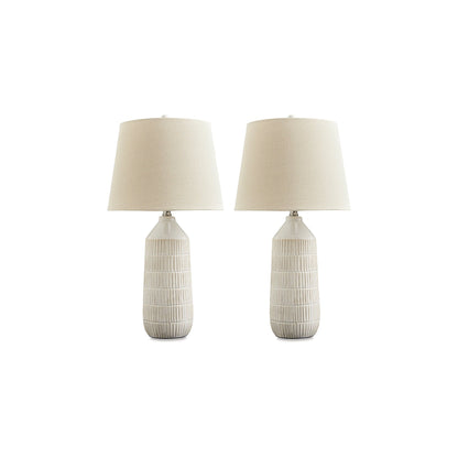 Lampada da tavolo Signature Design by Ashley Willport Off White (set da 2) - 14W x 14D x 27H