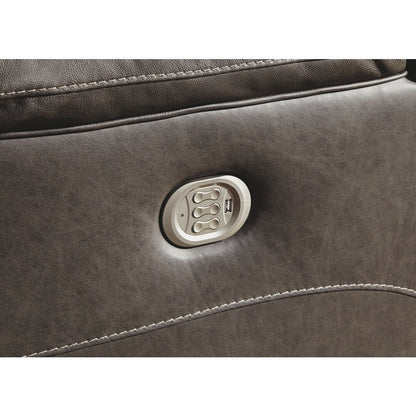 Poltrona reclinabile elettrica contemporanea Wurstrow con poggiatesta regolabile, colore fumo