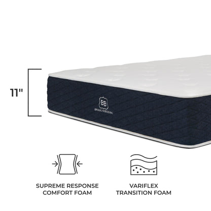 Materasso ibrido Brooklyn Bedding Signature 11 con schiuma comfort
