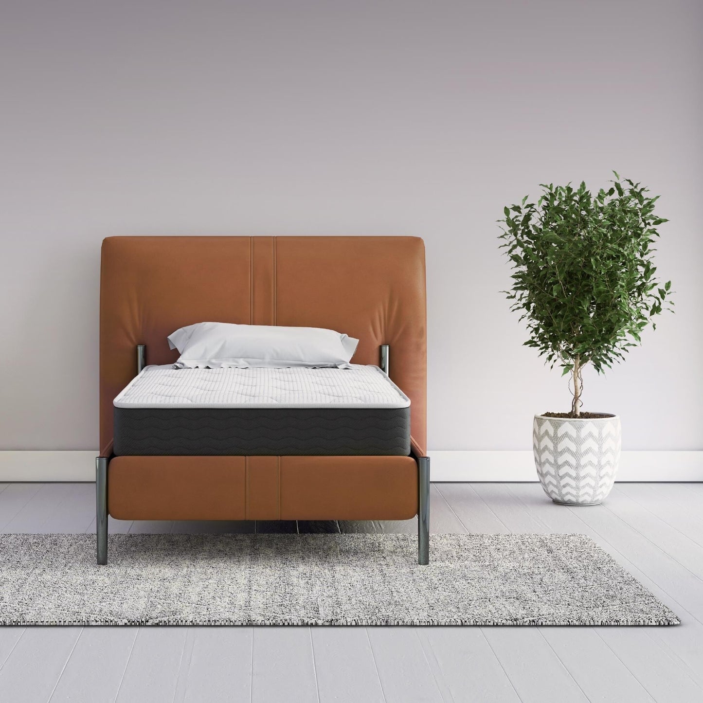 Materasso ibrido Signature Sleep Vividly da 8 pollici con molle indipendenti e memory foam infuso di carbone