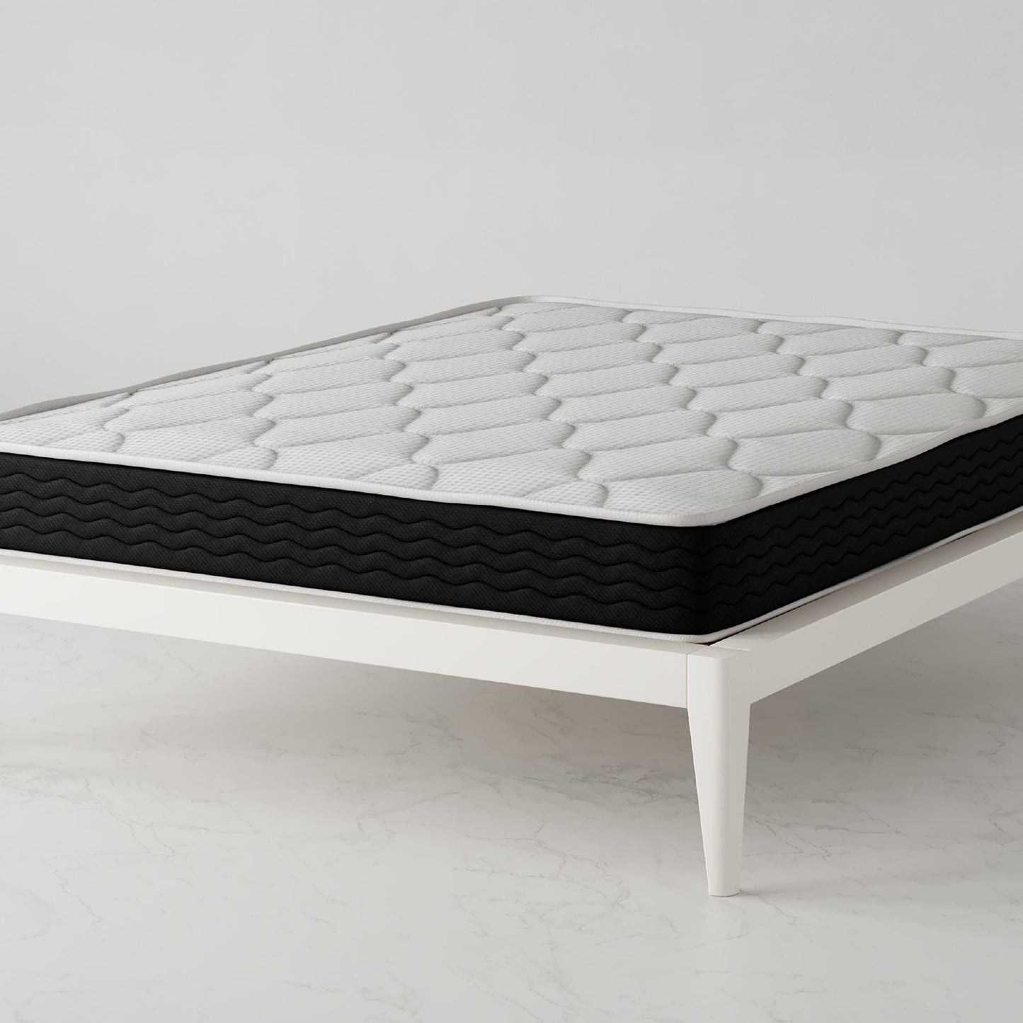 Materasso ibrido Signature Sleep Vividly da 8 pollici con molle indipendenti e memory foam infuso di carbone
