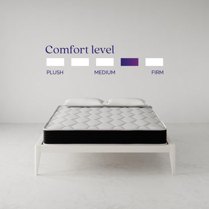 Materasso ibrido Signature Sleep Vividly da 8 pollici con molle indipendenti e memory foam infuso di carbone