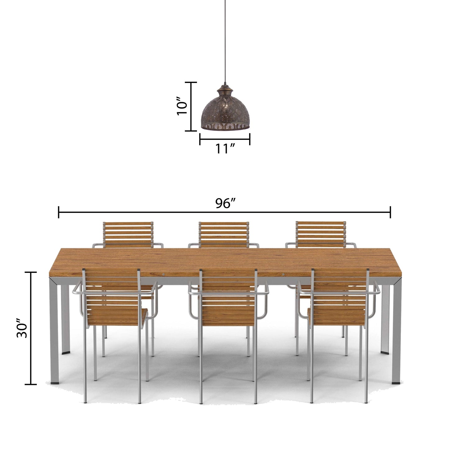 Lampada a sospensione con paralume in metallo bronzo antico Sigrid River of Goods - 11 x 11 x 11,25/70,25