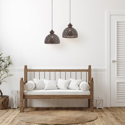 Lampada a sospensione con paralume in metallo bronzo antico Sigrid River of Goods - 11 x 11 x 11,25/70,25