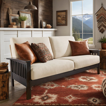 Divano in legno in stile missione Sigulda