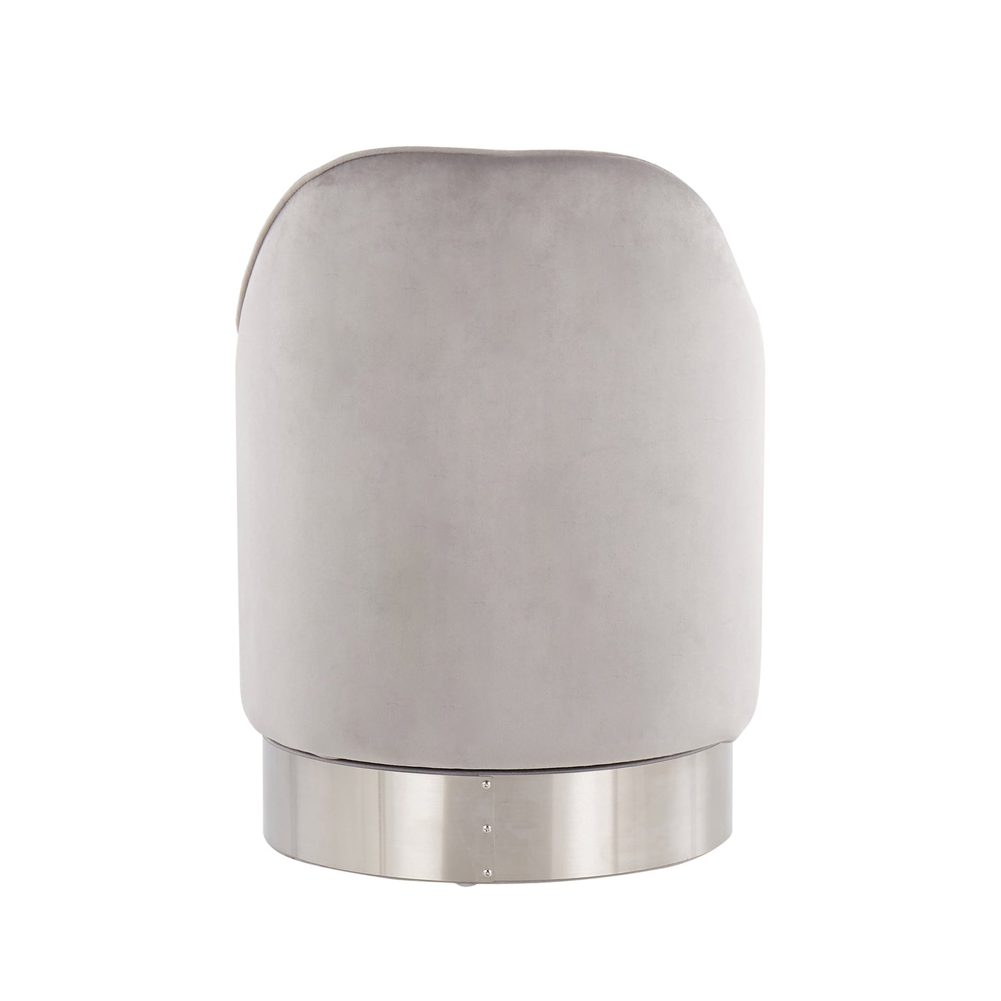 Sgabello girevole in velluto Silver Orchid Corday