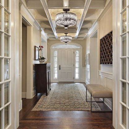 Lampada da soffitto semi-incassata in vetro a più livelli Silver Orchid Furey bronzo/oro - 14,75 L x 14,75 W x 15,25 H