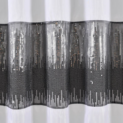 Tenda da doccia bicolore Gregor Silver Orchid Abstract Night Sky