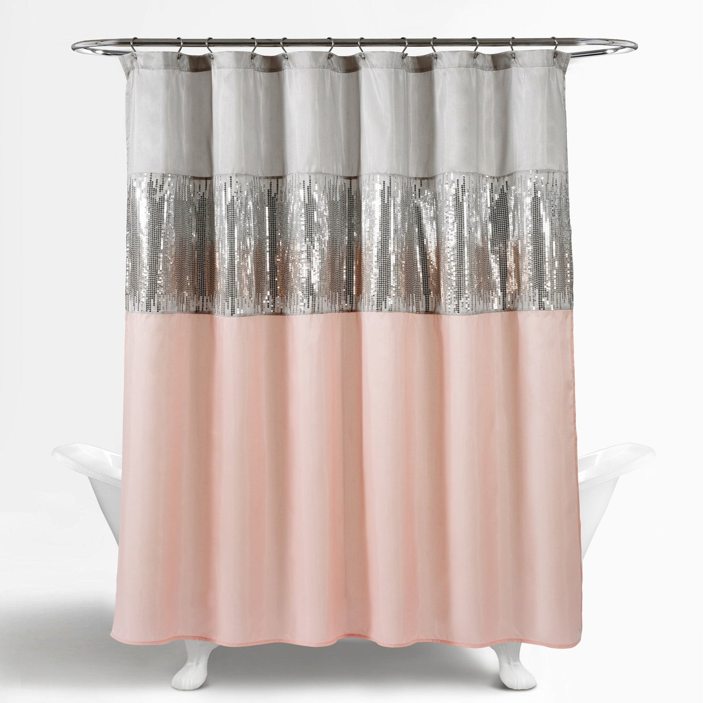 Tenda da doccia bicolore Gregor Silver Orchid Abstract Night Sky