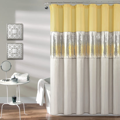 Tenda da doccia bicolore Gregor Silver Orchid Abstract Night Sky