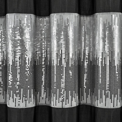 Tenda da doccia bicolore Gregor Silver Orchid Abstract Night Sky