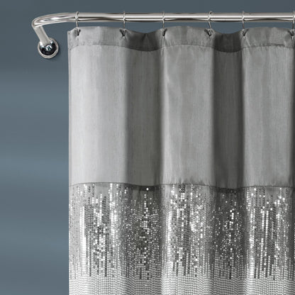 Tenda da doccia bicolore Gregor Silver Orchid Abstract Night Sky