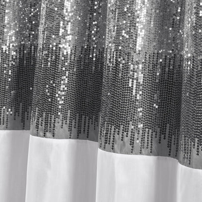 Tenda da doccia bicolore Gregor Silver Orchid Abstract Night Sky