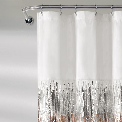 Tenda da doccia bicolore Gregor Silver Orchid Abstract Night Sky