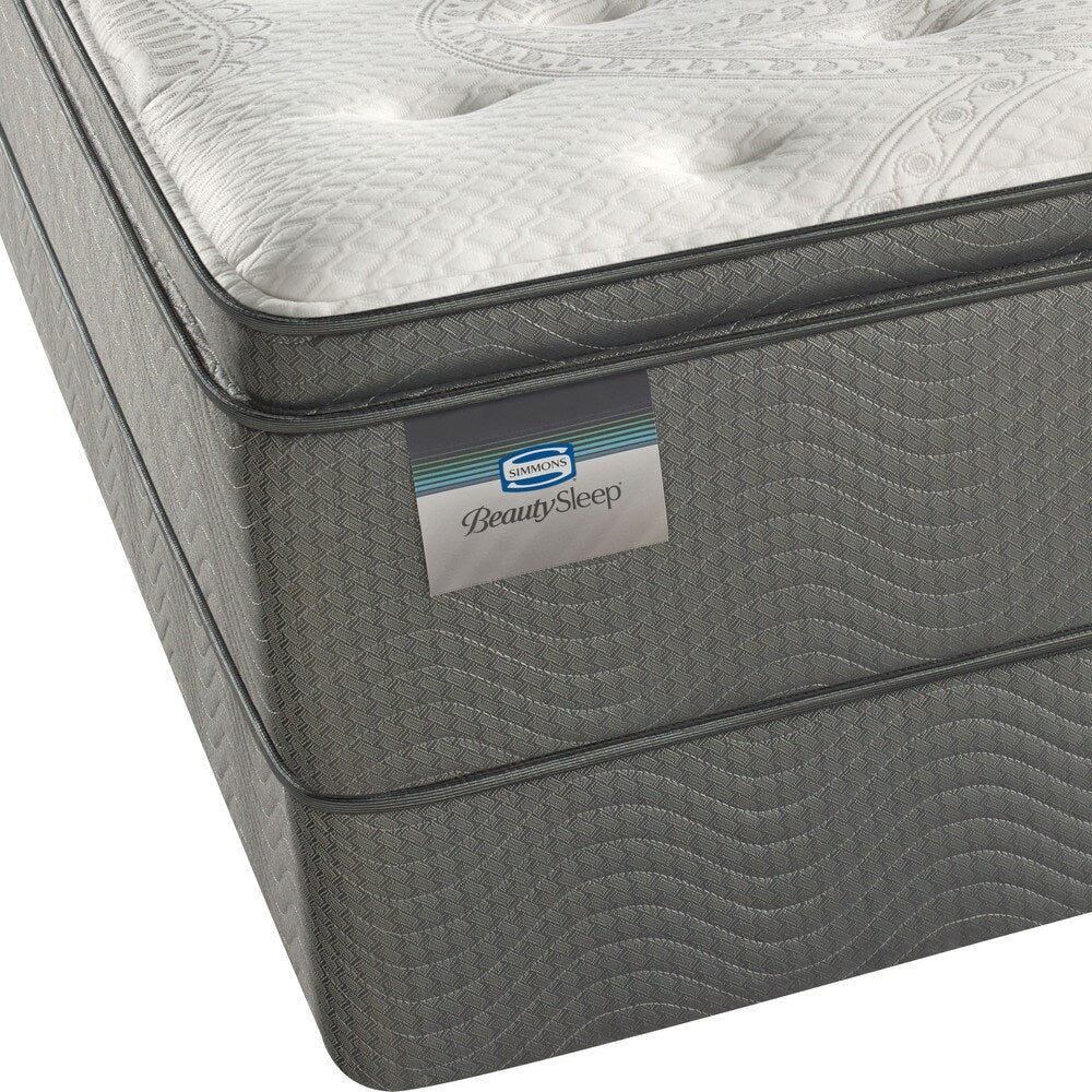 Set di materassi Simmons Beautysleep Dana Point Pillow Top da 14 pollici, misura XL, misura singola - N/D