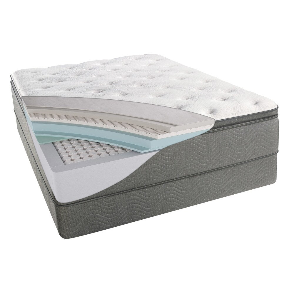 Set di materassi Simmons Beautysleep Dana Point Pillow Top da 14 pollici, misura XL, misura singola - N/D