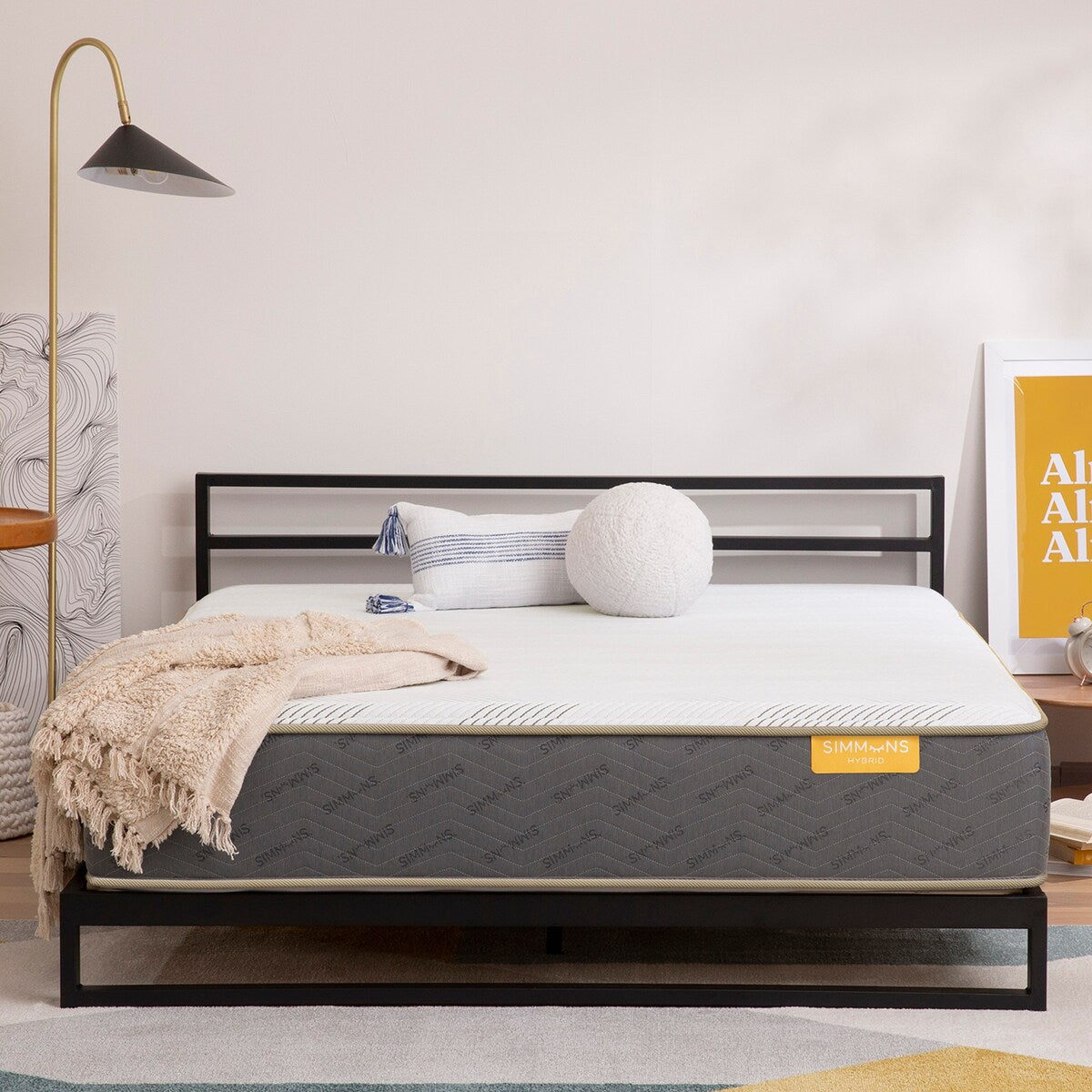 Collezione Simmons PeacefulSleep - Materasso ibrido bianco 12