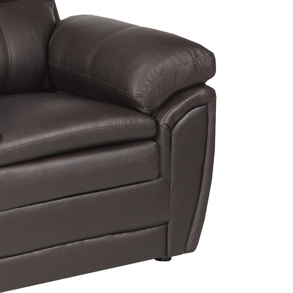 Divano imbottito in gel di pelle Simon