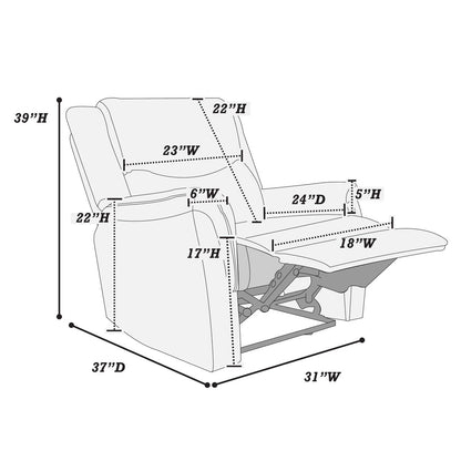 Poltrona reclinabile singola Poundex