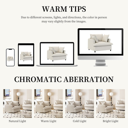 Modulo divano singolo per divano componibile, poltrona in ciniglia con seduta larga e cuscini, divano singolo imbottito