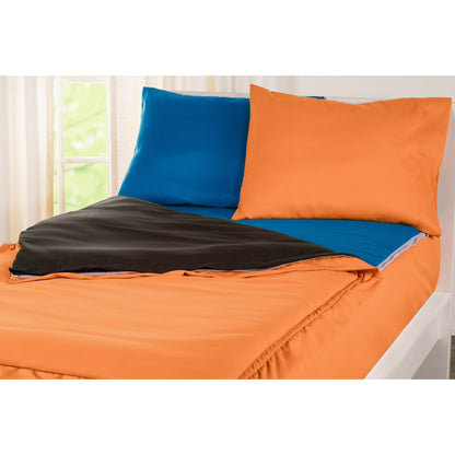 Set di biancheria da letto Siscovers Orange Bunkie Deluxe con cerniera