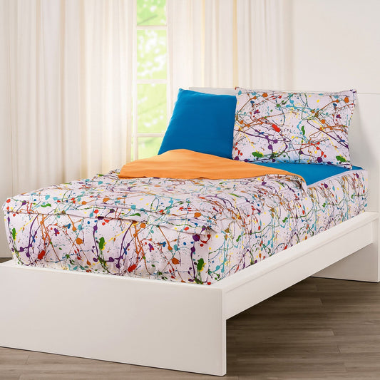 Siscovers Splashed and Splattered Bunkie Deluxe Set di biancheria da letto con cerniera